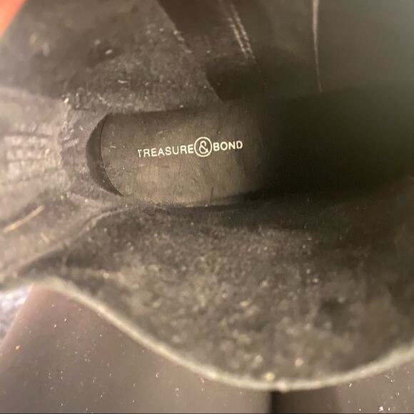 Treasure and Bond Leather Almond Toe Ankle Boot Bootie Black Womens 10 - Picture 6 of 8